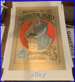 Stanley Mouse Signed Grateful Dead FD45 Family Dog Screenprint by Chuck Sperry