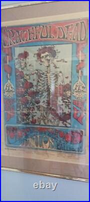 THE GRATEFUL DEAD 1966 AVALON BALLROOM mouse studio signed CONCERT POSTER