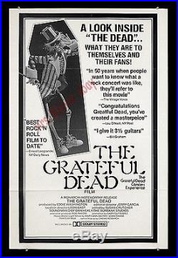 The Grateful Dead Film 1977 Rare Movie Poster Lot Jerry Garcia At His Best