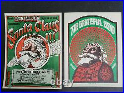 TWO Hippie Santas FD 40 Grateful Dead Victor Moscoso Rick Griffin AOR BG Poster