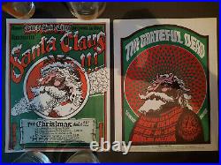 TWO Hippie Santas FD 40 Grateful Dead Victor Moscoso Rick Griffin AOR BG Poster