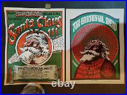 TWO Hippie Santas FD 40 Grateful Dead Victor Moscoso Rick Griffin AOR BG Poster