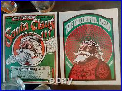 TWO Hippie Santas FD 40 Grateful Dead Victor Moscoso Rick Griffin AOR BG Poster