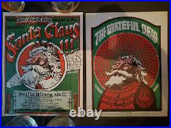 TWO Hippie Santas FD 40 Grateful Dead Victor Moscoso Rick Griffin AOR BG Poster