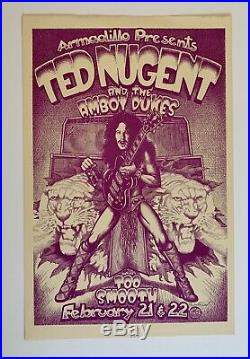 Ted Nugent at the Armadillo World Headquarters Original Concert Poster