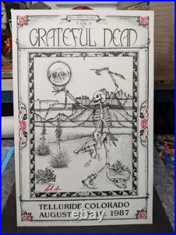 The GRATEFUL DEAD Poster Telluride Colorado, 1987 Jack Rajca SIGNED
