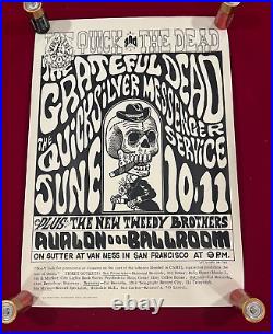 The Grateful Dead Concert Poster Avalon Ballroom San Francisco 20.5 x 14.25