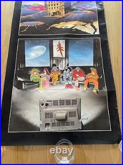 The Grateful Dead Mars Hotel Poster Signed by Kelley Original Promo 51x23 RARE