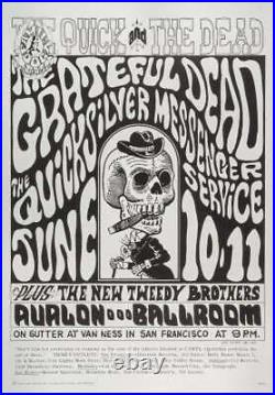 The Grateful Dead at The Avalon Ballroom 1966 Concert Poster by Wes Wilson