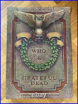 The Who & Grateful Dead Poster FIRST PRINTING1976 Oakland Garris AOR 4.43 RARE