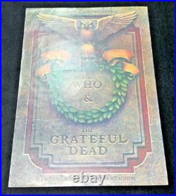 The Who & The Grateful Dead October 9-10 Oakland Stadium Poster 28 1/4 x 20 1/4