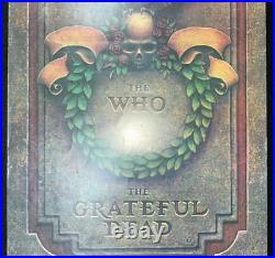 The Who & The Grateful Dead October 9-10 Oakland Stadium Poster 28 1/4 x 20 1/4