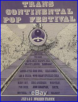 Transcontinental Pop Festival Janis Joplin Grateful Dead Fillmore Fd Era Poster