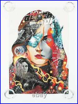 Tristan Eaton Marvel Avengers Fine Art Silver Foil Prints SET of 6 Posters #/100