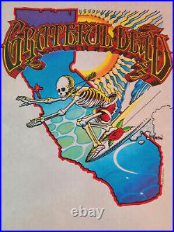 Unique Original Grateful Dead Surfing Skeleton Rick Griffin Pellon AOR Poster