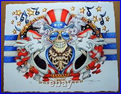 Us Blues Grateful Dead Art Print Jerry Garcia Aj Masthay Poster Dead