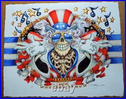 Us Blues Grateful Dead Art Print Jerry Garcia Aj Masthay Poster Dead