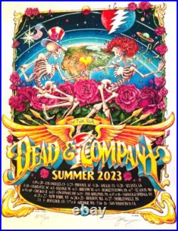 VERY RARE Dead & Company 2023 Final Tour V2 Poster-AE S/N 35/350 AJ Masthay