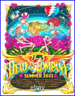 VERY RARE Dead & Company 2023 Final Tour V2 Poster-AE S/N 35/350 AJ Masthay