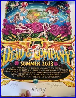 VERY RARE Dead & Company 2023 Final Tour V2 Poster-AE S/N 35/350 AJ Masthay