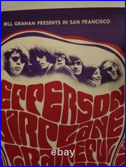 VINTAGE 1960s GRATEFUL DEAD JEFFERSON AIRPLANE FILLMORE POSTER