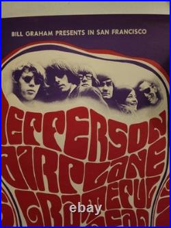 VINTAGE 1960s GRATEFUL DEAD JEFFERSON AIRPLANE FILLMORE POSTER