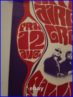 VINTAGE 1960s GRATEFUL DEAD JEFFERSON AIRPLANE FILLMORE POSTER