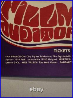 VINTAGE 1960s GRATEFUL DEAD JEFFERSON AIRPLANE FILLMORE POSTER