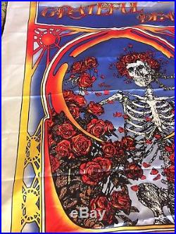 VINTAGE 1983 Grateful Dead silk Tapestry wall poster 45x53