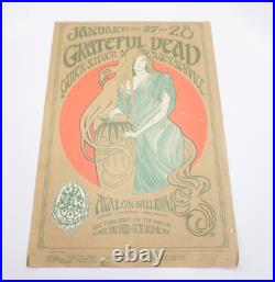 VINTAGE 60's Grateful Dead Quicksilver Service Avalon Ballroom Original Poster VINTAGE 60's Grateful Dead Quicksilver Service Avalon Ballroom Original Poster