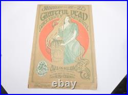 VINTAGE 60's Grateful Dead Quicksilver Service Avalon Ballroom Original Poster