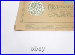 VINTAGE 60's Grateful Dead Quicksilver Service Avalon Ballroom Original Poster