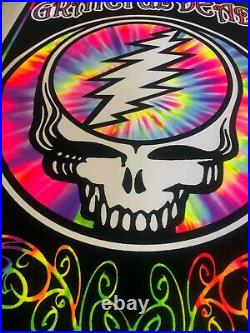 VINTAGE BLACKLIGHT POSTER #1916 Grateful Dead Steal Your Face Scorpio Posters