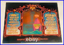 VTG 1968 Bill Graham Presents Fillmore West Lithograph The Who Grateful Dead