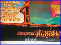 VTG 1968 Bill Graham Presents Fillmore West Lithograph The Who Grateful Dead