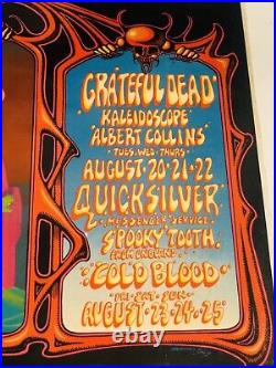 VTG 1968 Bill Graham Presents Fillmore West Lithograph The Who Grateful Dead