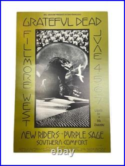 VTG 1970 Grateful Dead Fillmore West Poster Bill Graham Psychedelic BG 237