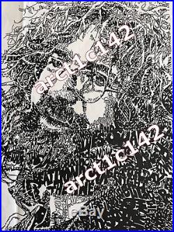 VTG Grateful Dead Jerry Garcia Portrait Mosaic Face Grateful Dead Songs Poster