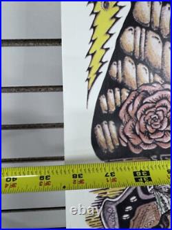 VTG Huge Grateful Dead Collage Poster Maureen Callahan 38x53 Wood Scroll Mounted
