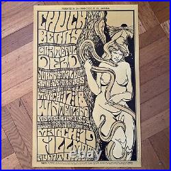 Vintage 1967 Grateful Dead Chuck Berry Fillmore BG 55 Poster Original Wes Wilson