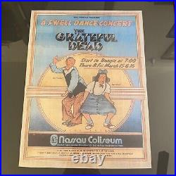 Vintage 1973 Grateful Dead Nassau Coliseum Original poster