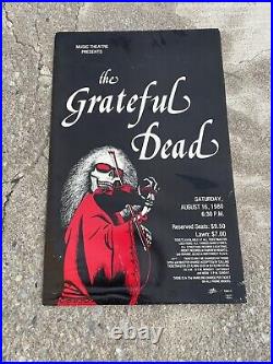 Vintage 1980 Grateful Dead Poster Mississippi River Festival 80s