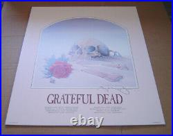 Vintage 1981 Grateful Dead Poster Litho Signed By Stanley Mouse 22x 28 Europe