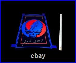 Vintage 90's NOS Grateful Dead Steal Your Face Blacklight 23x35 Poster USA NEW