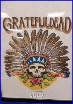 Vintage Felt Grateful Dead 1989 Artwork Test Print Pellon