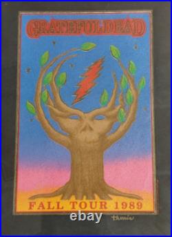 Vintage Felt Grateful Dead Fall Tour 1989 Artwork Test Print Pellon