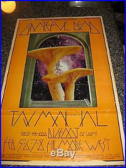 Vintage Fillmore Poster, BG-216, Grateful Dead, Taj Mahal Fillmore West Feb 1970