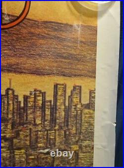 Vintage GRATEFUL DEAD Poster DEAD SET Huge 55x39 San Francisco Golden Gate RARE