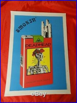 Vintage Grateful Dead Art Print-1986 Smokin'- Deadhead Brand Cigarettes-numbered
