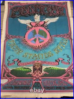 Vintage Grateful Dead Hawaiian Aoxomoxoa Tapestry Canvas Banner Rick Griffin 70s